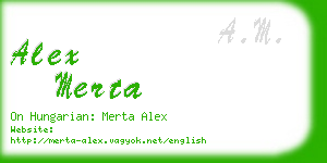 alex merta business card